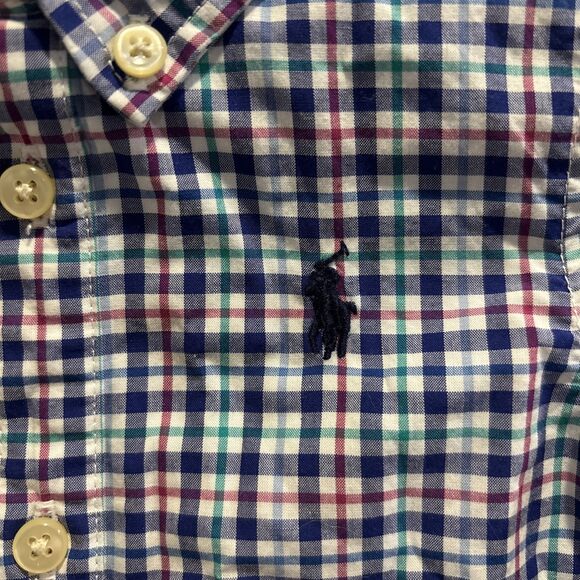Ralph Lauren Baby Boy Coveralls Romper 6 Months Plaid Collared Lined Preppy - Picture 6 of 13